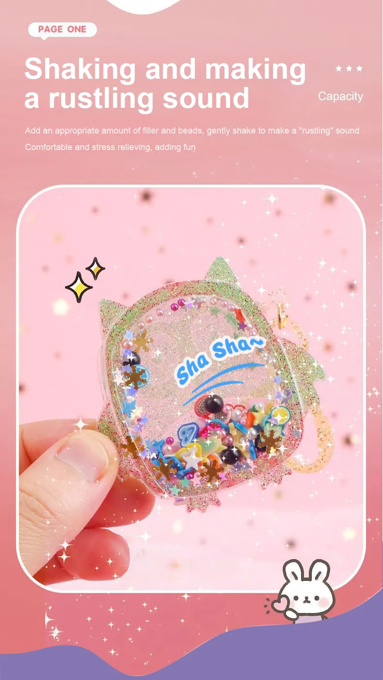 Kids DIY Crystal Glue Key chain Art Craft Set for Girls birthday Gift