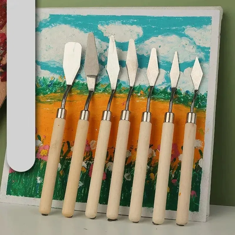 Stainless Steel Oil Painting Knives – Artist Palette & Mixing Tools