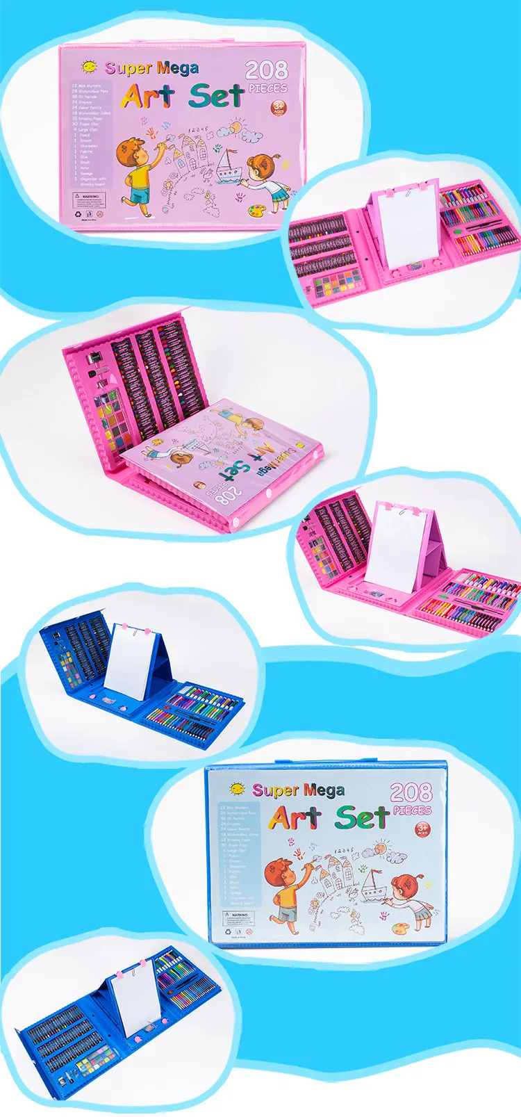 208/86/150/78PCS watercolor painting pen set, complete set of painting watercolor brushes including tools, painting art supplies