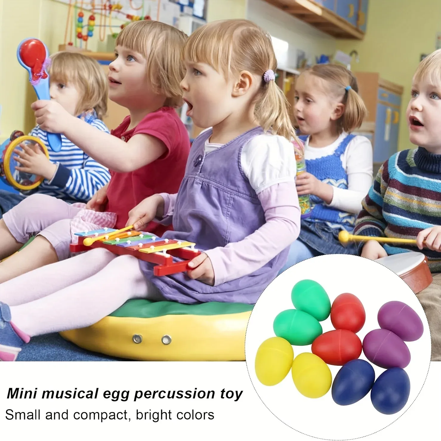 2pcs Colorful Plastic Percussion Shakers-Musical Instruments for Babies and Toddlers ,Christmas and Thanksgiving Day gift