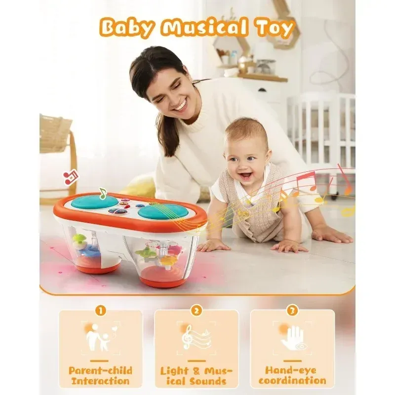 Baby Musical Drum Toy with Lights & Sounds – Infant Educational Gift