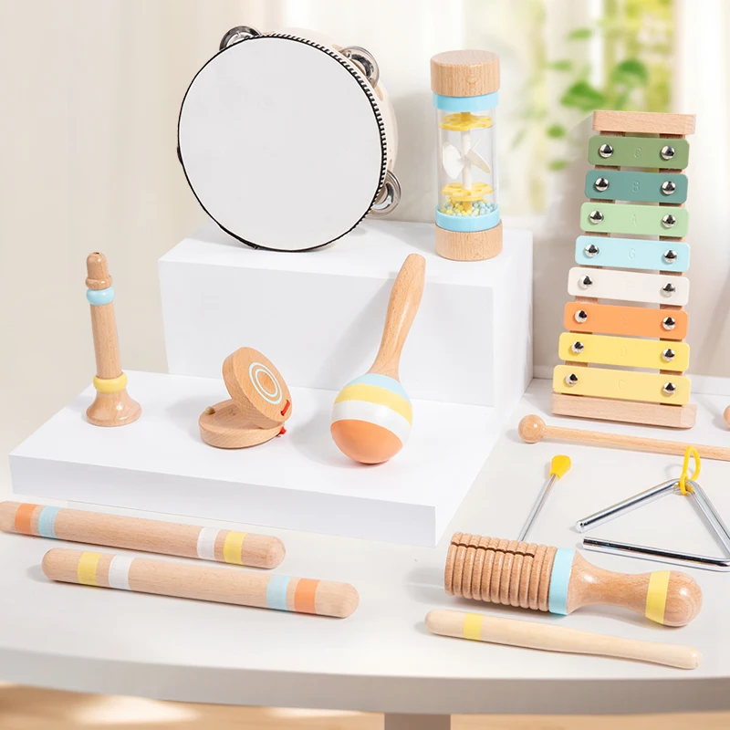 Wooden Musical Instrument Set – Montessori Toys for Baby & Kids