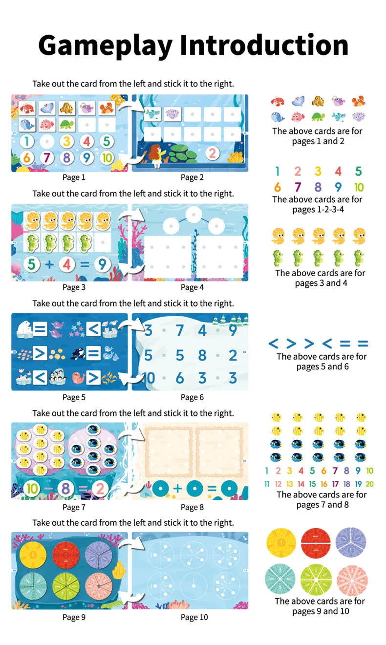 Montessori Baby Busy Book My First Quiet Book Paste Early Learning Education Toy Children Matching Game Toys for Kids 1 2 3 Year