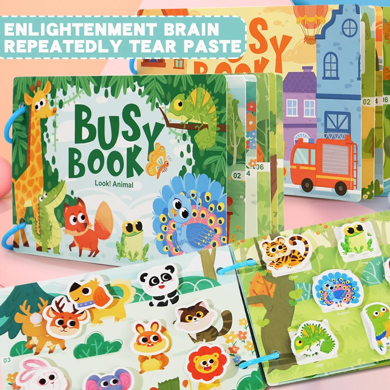 Montessori Busy Book – Early Learning Activity for Toddlers & Kids