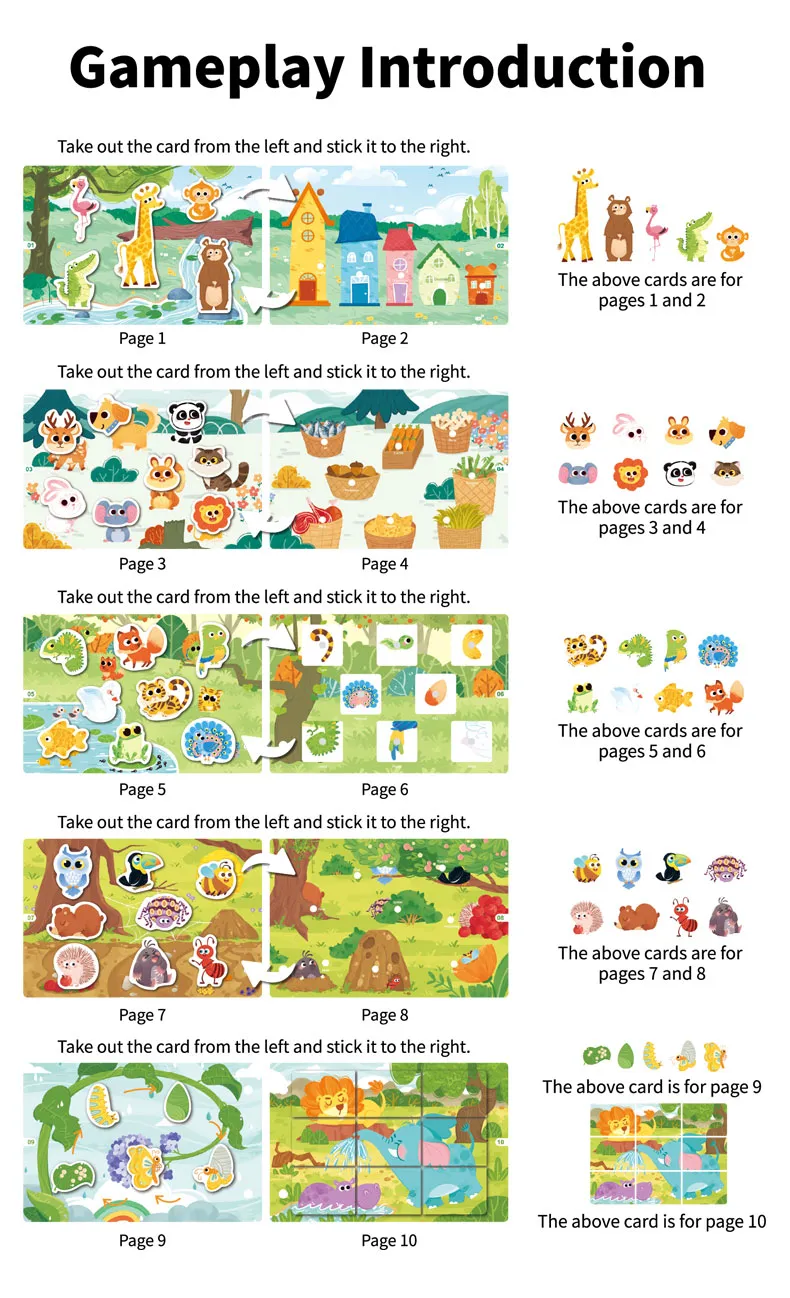 Montessori Baby Busy Book My First Quiet Book Paste Early Learning Education Toy Children Matching Game Toys for Kids 1 2 3 Year