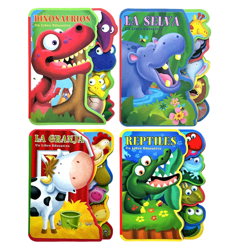 Spanish Children's Sponge Storybook 2-5 Years Cute Animal Illustrations Cognitive Enhancement Enlightenment Early Learning