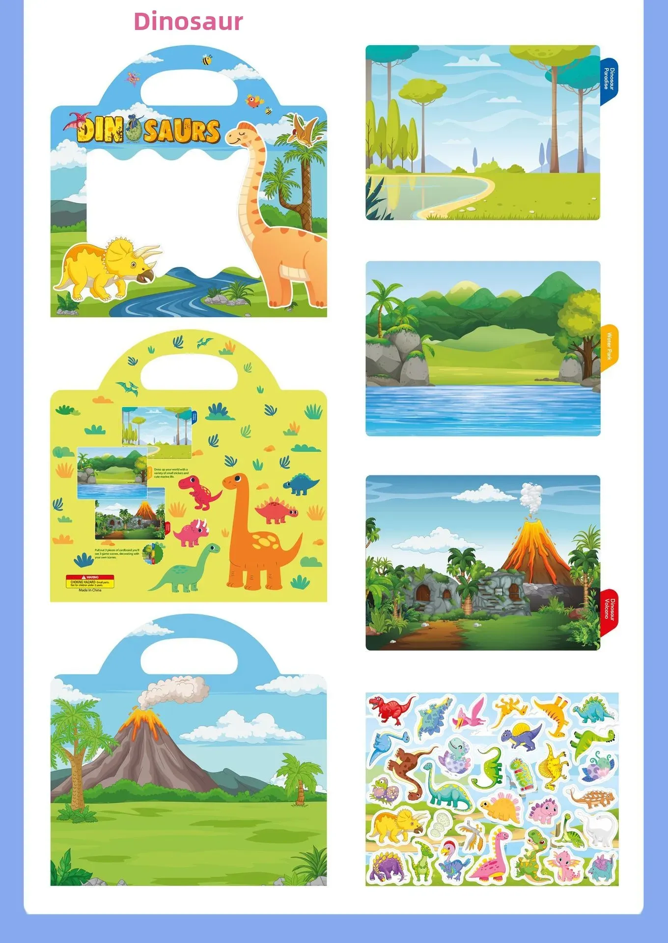 Reusable Jelly Sticker Book for Kids - Early Learning Fun with 2 Sizes & Various Themes