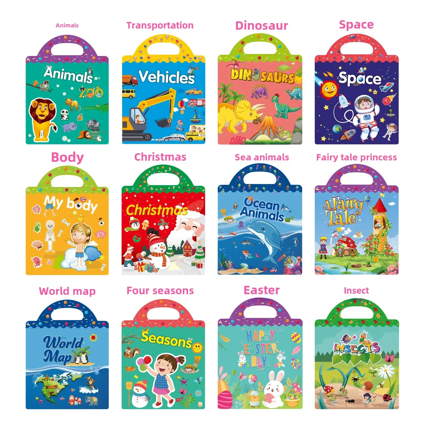 Reusable Sticker Book for Kids - Early Learning Activity