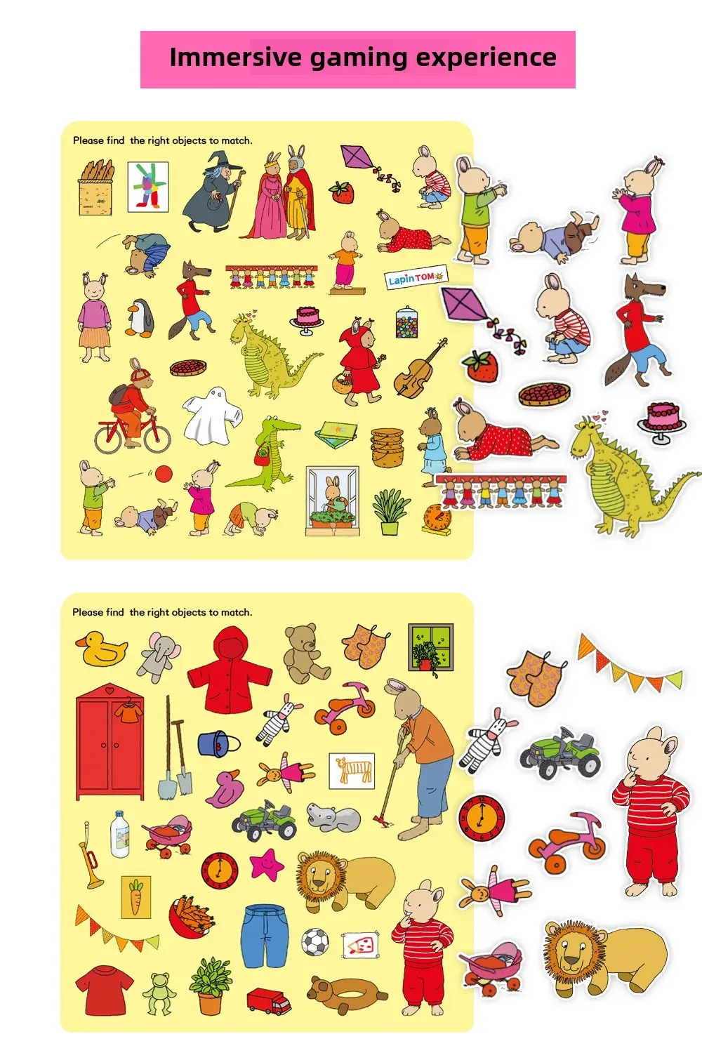 Reusable Jelly Sticker Book for Kids - Early Learning Fun with 2 Sizes & Various Themes