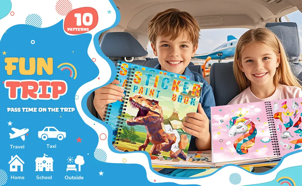 1/3PCS Sticker Book For Kids Unicorn Sticker Paint Book Mermaid Children's Sticker By Number For Birthday Gifts Girls Stationery