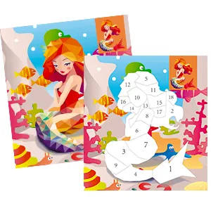 1/3PCS Sticker Book For Kids Unicorn Sticker Paint Book Mermaid Children's Sticker By Number For Birthday Gifts Girls Stationery