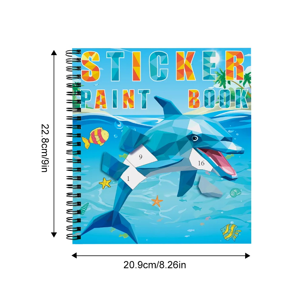 1/3PCS Sticker Book For Kids Unicorn Sticker Paint Book Mermaid Children's Sticker By Number For Birthday Gifts Girls Stationery