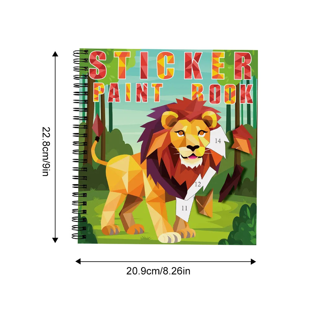 1/3PCS Sticker Book For Kids Unicorn Sticker Paint Book Mermaid Children's Sticker By Number For Birthday Gifts Girls Stationery