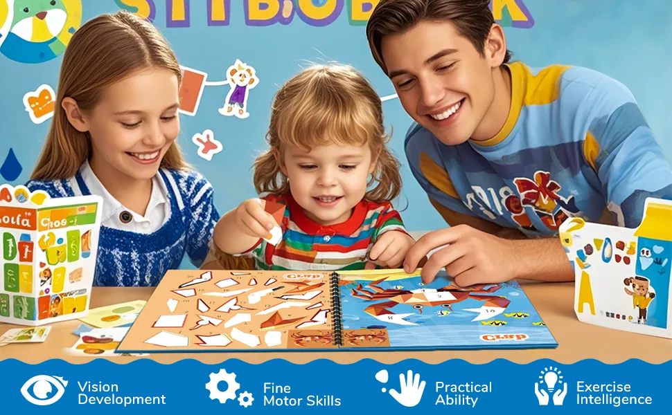 1/3PCS Sticker Book For Kids Unicorn Sticker Paint Book Mermaid Children's Sticker By Number For Birthday Gifts Girls Stationery