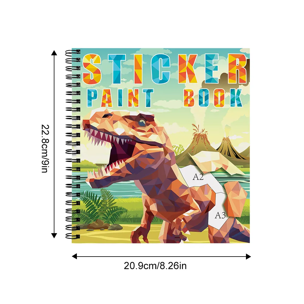 1/3PCS Sticker Book For Kids Unicorn Sticker Paint Book Mermaid Children's Sticker By Number For Birthday Gifts Girls Stationery