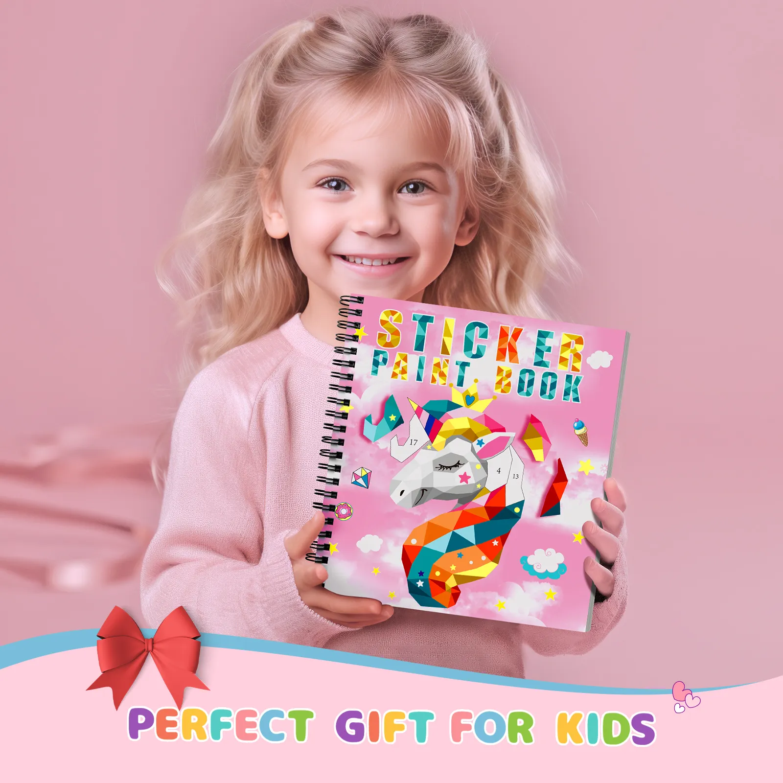 1/3PCS Sticker Book For Kids Unicorn Sticker Paint Book Mermaid Children's Sticker By Number For Birthday Gifts Girls Stationery