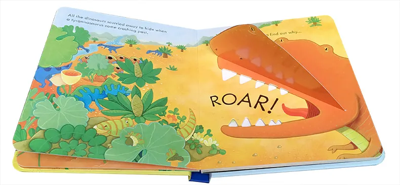 Usborne English Educational Picture Book Peep Inside Dinosaurs For Children Baby Early Reading Gift