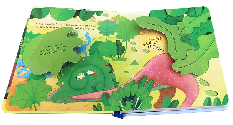 Usborne English Educational Picture Book Peep Inside Dinosaurs For Children Baby Early Reading Gift