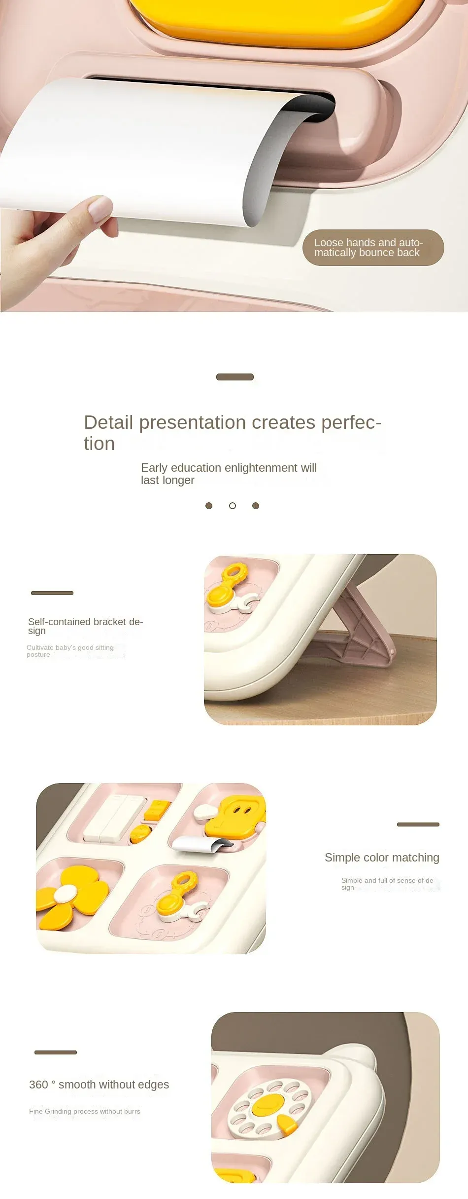 New 6 in 1 Montessori Educational Toys Sensory Busy Board Baby Practice Skills Drawer Mirror Fidget Educational Toy for Girl Boy