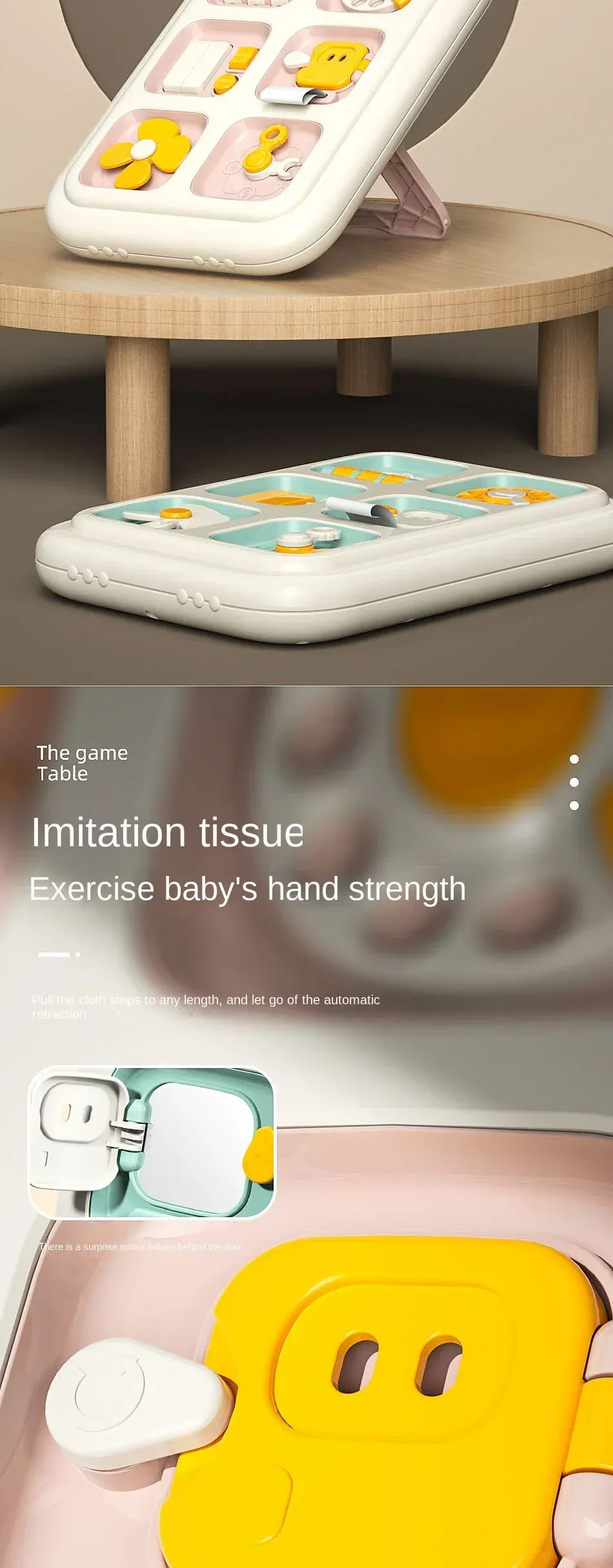 New 6 in 1 Montessori Educational Toys Sensory Busy Board Baby Practice Skills Drawer Mirror Fidget Educational Toy for Girl Boy