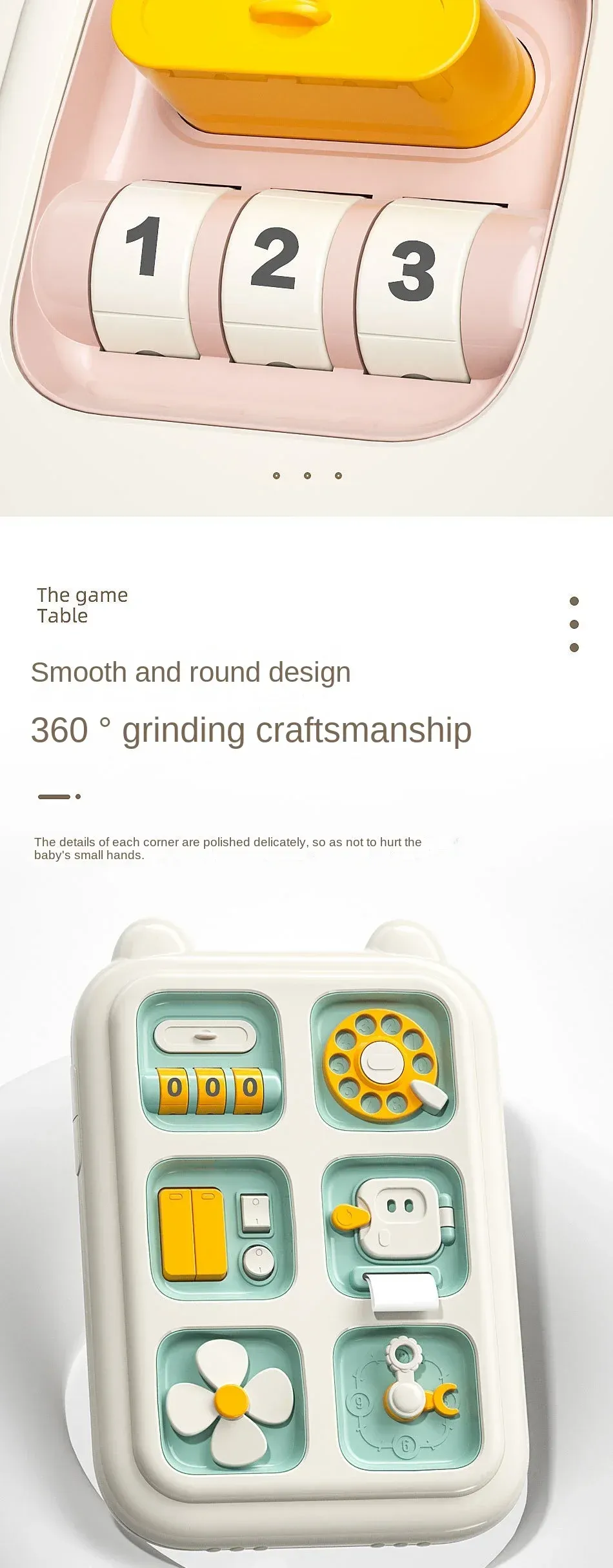 New 6 in 1 Montessori Educational Toys Sensory Busy Board Baby Practice Skills Drawer Mirror Fidget Educational Toy for Girl Boy