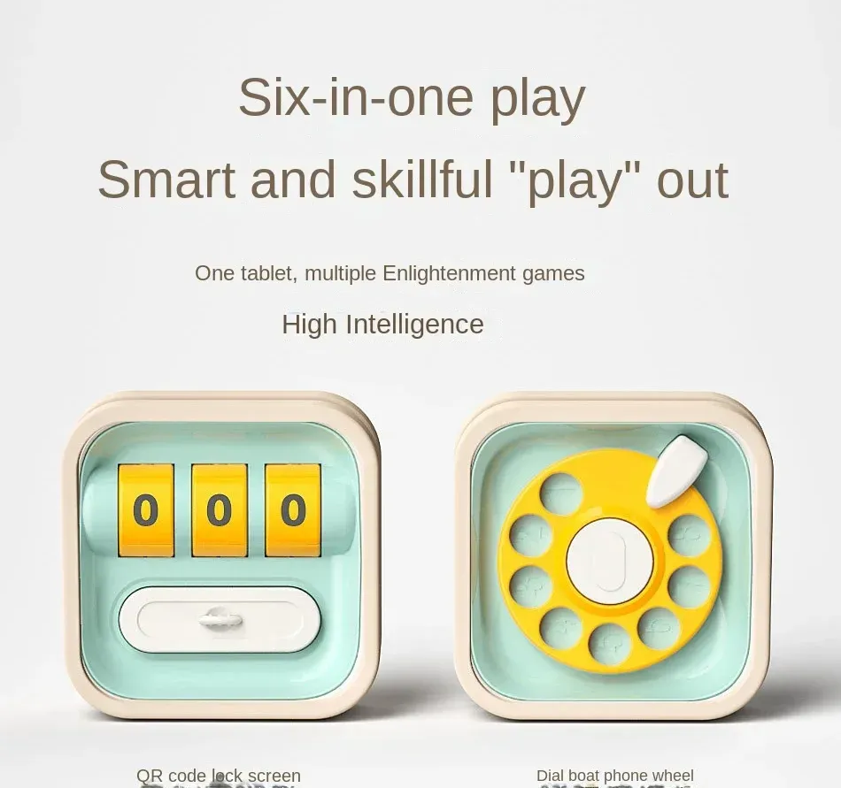 New 6 in 1 Montessori Educational Toys Sensory Busy Board Baby Practice Skills Drawer Mirror Fidget Educational Toy for Girl Boy