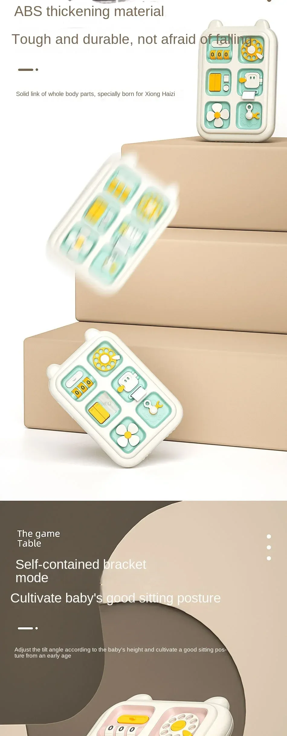 New 6 in 1 Montessori Educational Toys Sensory Busy Board Baby Practice Skills Drawer Mirror Fidget Educational Toy for Girl Boy