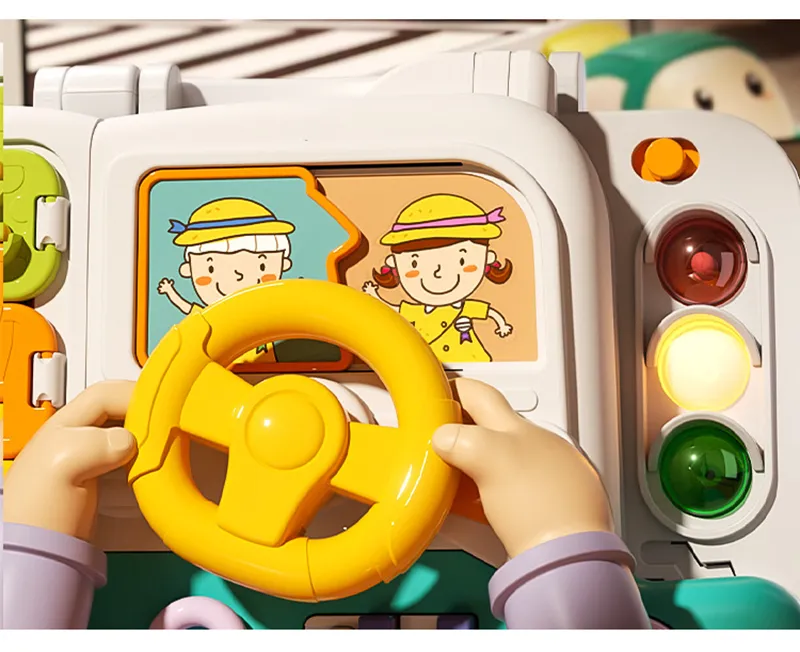 Montessori Sensory Busy Board Travel Toys Baby Music Lights Switch Activity Board Toddlers Fine Motor Skills Educational Games