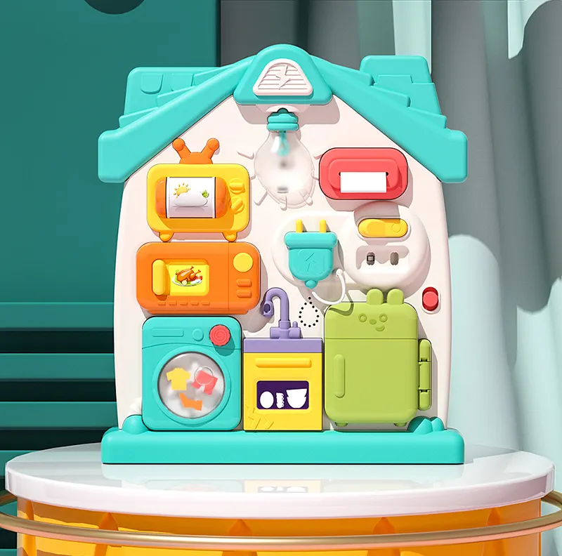 Montessori Sensory Busy Board Travel Toys Baby Music Lights Switch Activity Board Toddlers Fine Motor Skills Educational Games