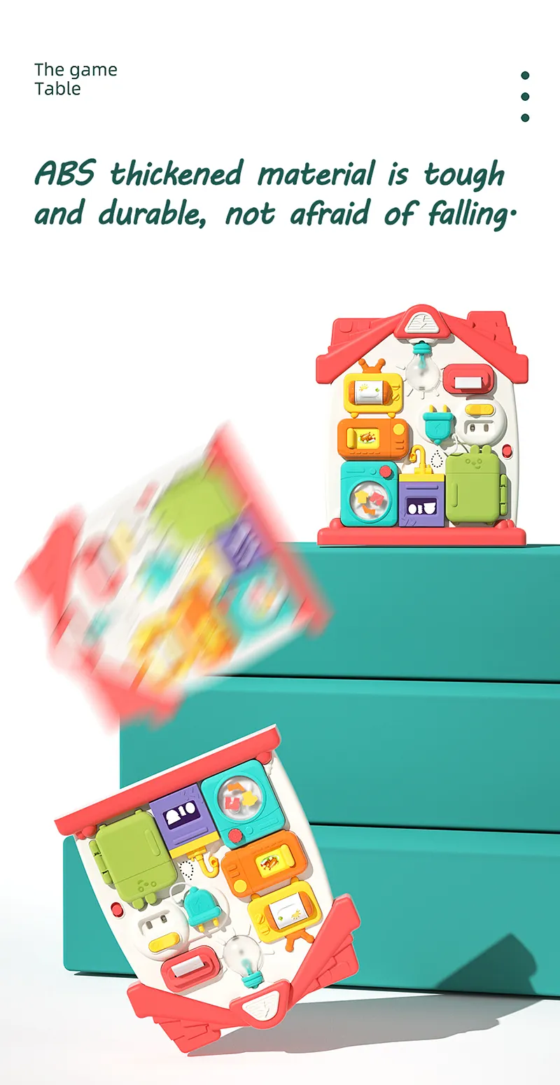 Montessori Sensory Busy Board Travel Toys Baby Music Lights Switch Activity Board Toddlers Fine Motor Skills Educational Games