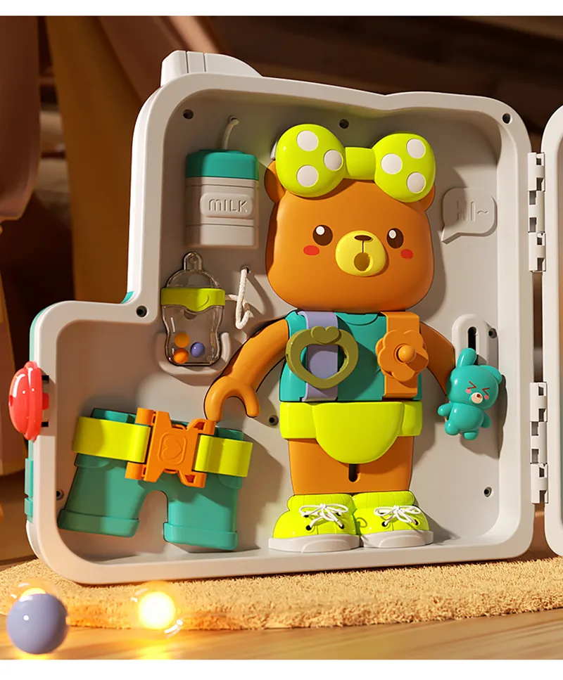 Montessori Sensory Busy Board Travel Toys Baby Music Lights Switch Activity Board Toddlers Fine Motor Skills Educational Games