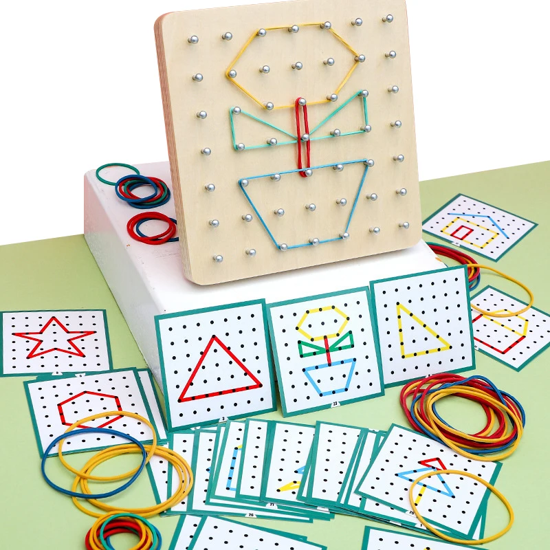 Montessori Tie Nail Board – Creative Graphic Learning Toy for Preschool Kids