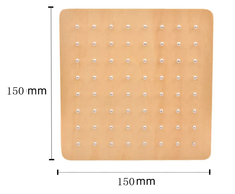 Montessori Baby Creative Toy Graphics Rubber Tie Nail Boards with Cards Childhood Education Preschool Kids