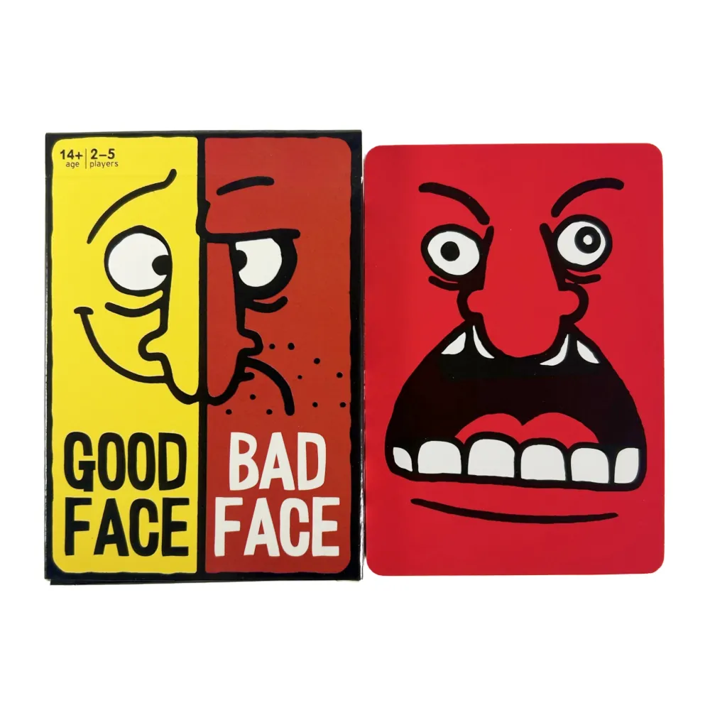 Good Face Bad Face Card Game Hilarious Party Travel Game for Family