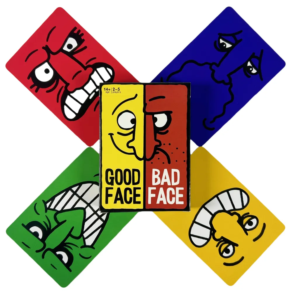 Good Face Bad Face Card Game Hilarious Party Travel Game for Family