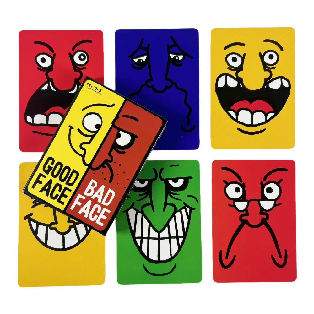 Good Face Bad Face Card Game Hilarious Party Travel Game for Family