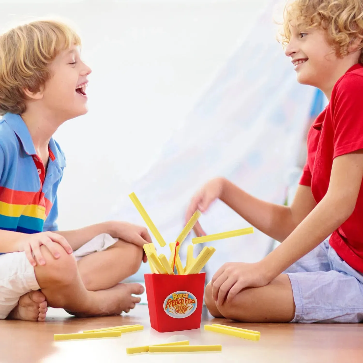 Flying french fries Desktop game puzzle for parent-child interaction tabletop game party props bounce french fries for kids gift