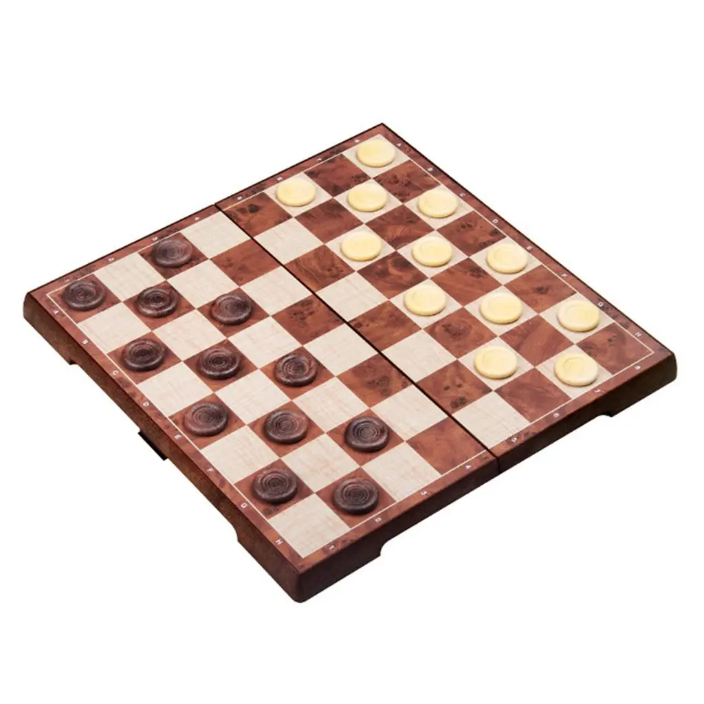 12.2"x12.2" Travel Magnetic International Chess Set with Folding Chess Board