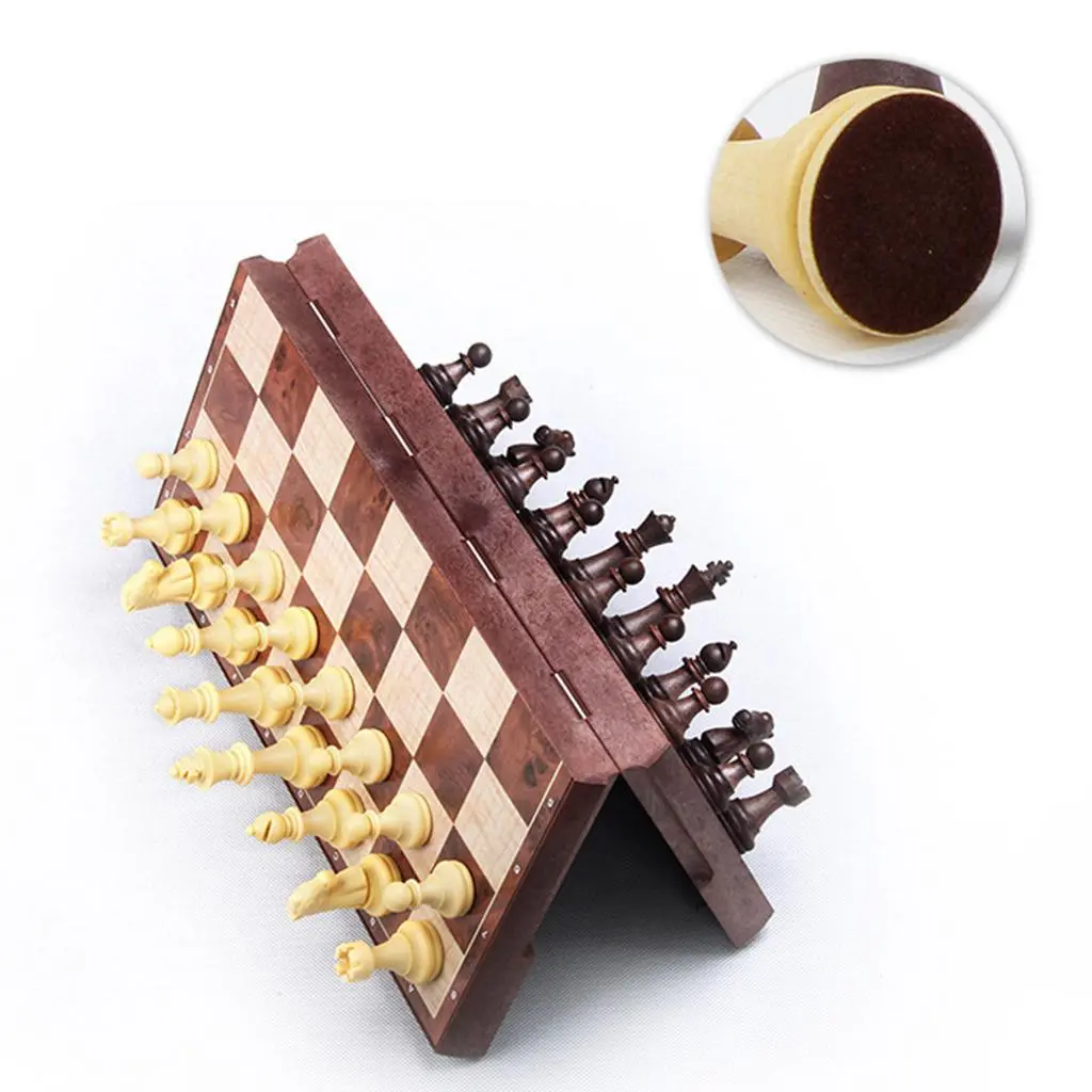 12.2"x12.2" Travel Magnetic International Chess Set with Folding Chess Board