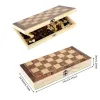 Folding 3-in-1 Game Board – Chess, Checkers & Backgammon