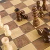 Folding 3-in-1 Game Board – Chess, Checkers & Backgammon