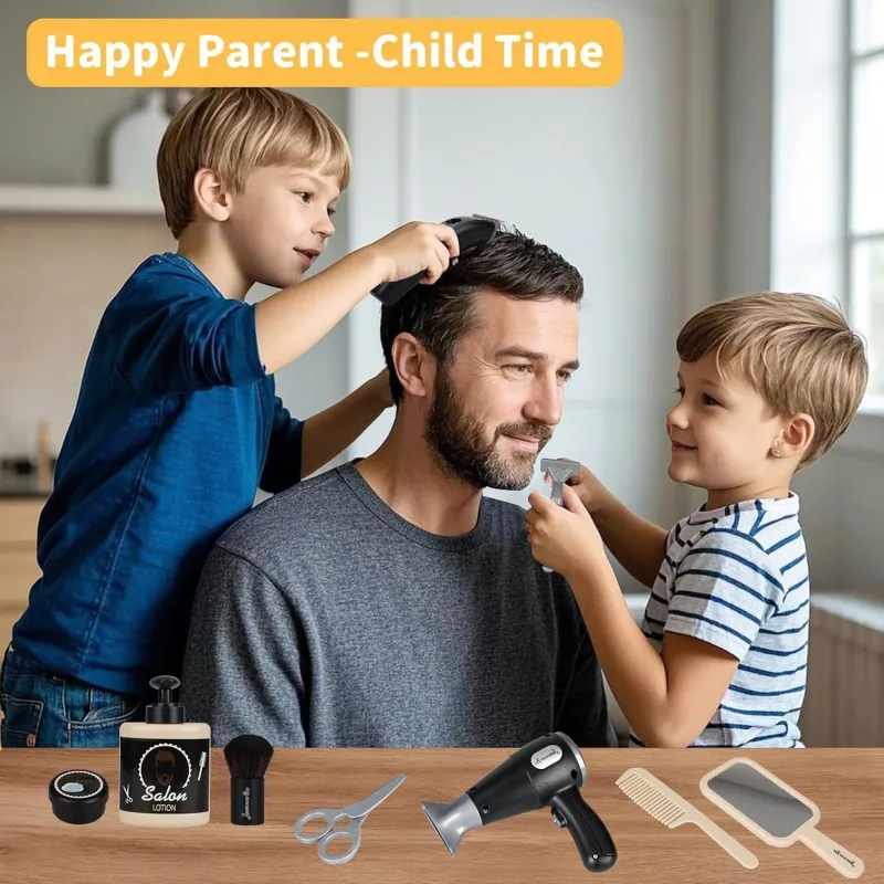 Kids Hair Salon Toys 10 PCS Pretend Play S Kit Styling Toy Boys Girls Used For Role Playing In Hair Salons Birthday Gift