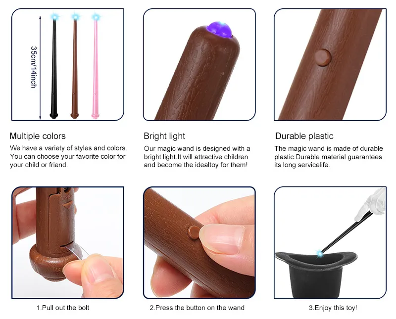 Magic Wand Wizard Stick Light Sound Festival Entertainment Group Activities Stage Role Playing Props Souvenir Party Gifts TMZ