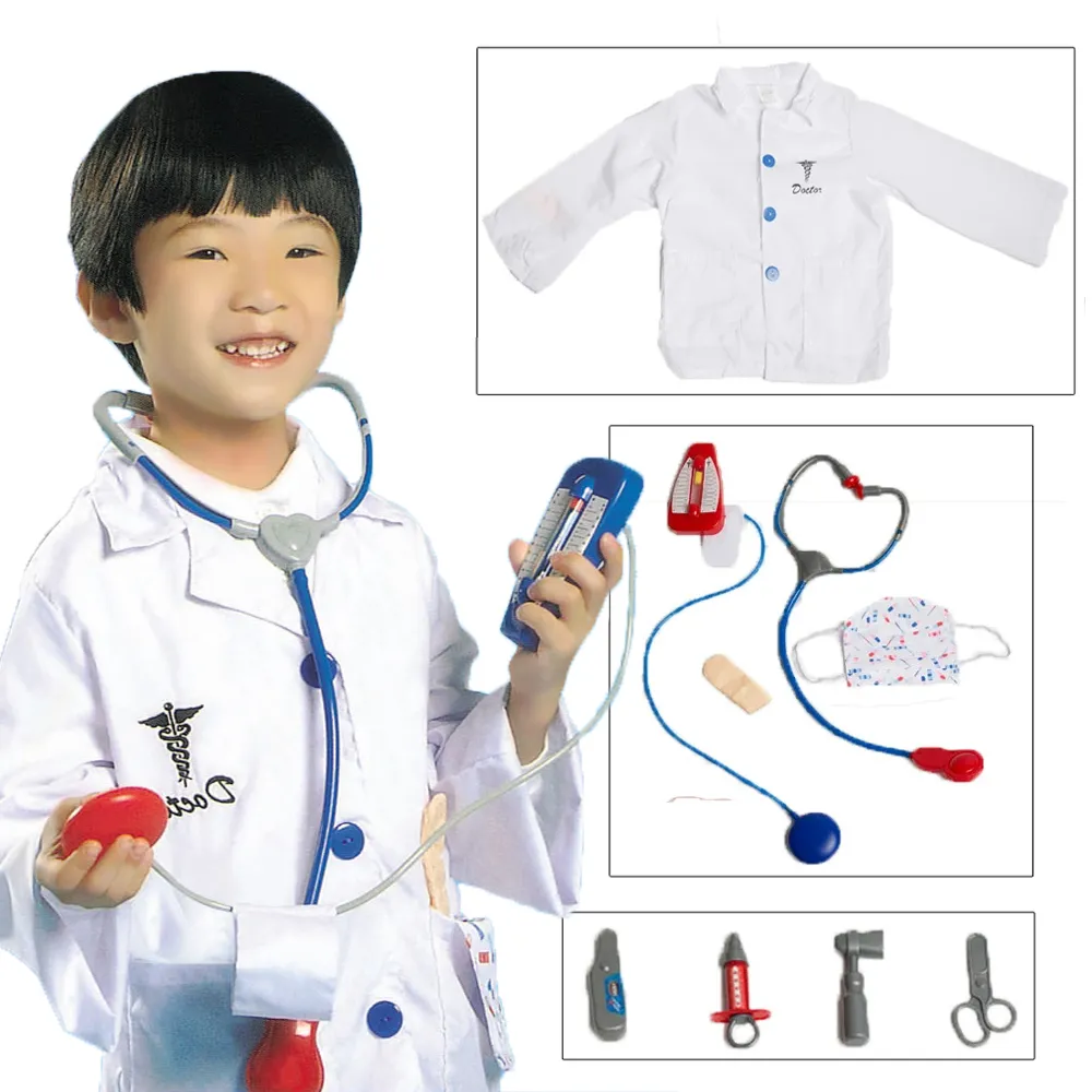 Umorden Kids Child Doctor Nurse Firefighter Astronaut Costume Occupation Game Role Play Kit Set for Boys Girls Party Fancy Dress