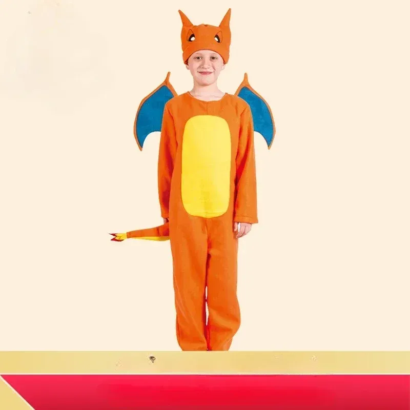 2025 Children's Role Play Anime Charizard and Charmander Pokemoes Charizard Deluxe Costume for Kids
