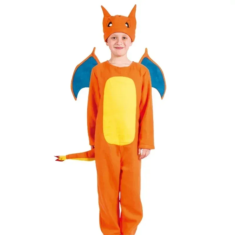 2025 Children's Role Play Anime Charizard and Charmander Pokemoes Charizard Deluxe Costume for Kids