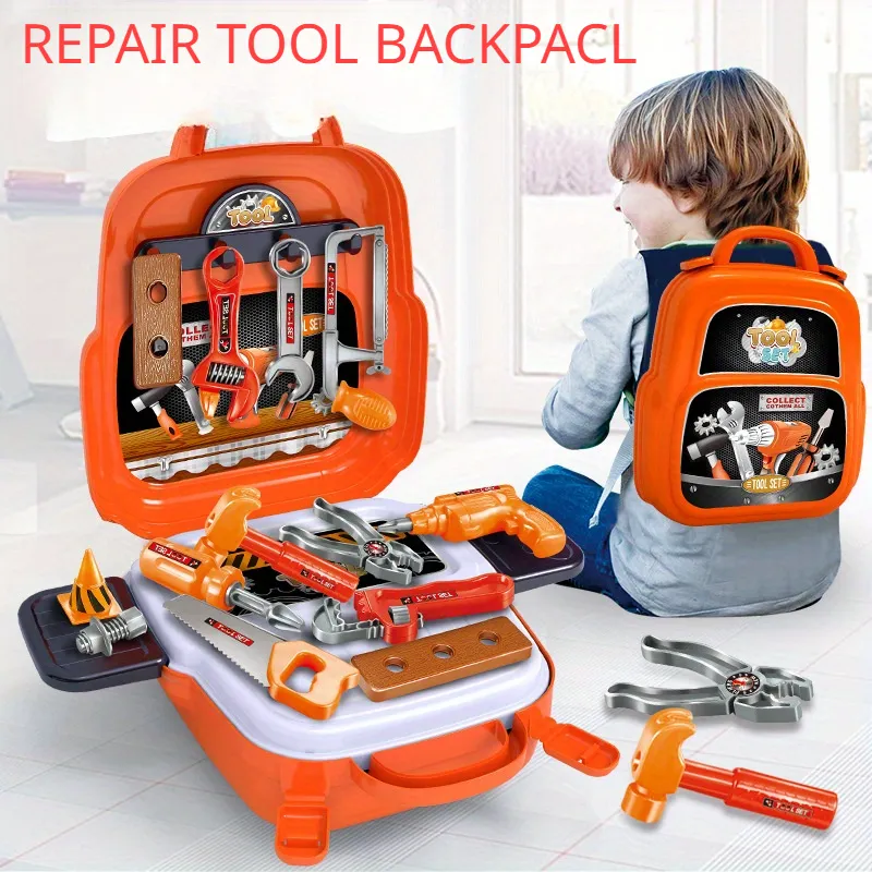 Backpack Repair Tool Set – Simulated Home Tool Playset for Kids