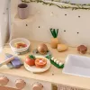 Wooden Pretend Food Set – Play Kitchen Cutting Toys for Kids