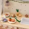Wooden Pretend Food Set – Play Kitchen Cutting Toys for Kids