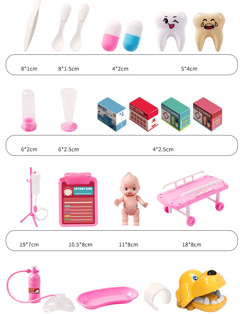 Children Doctor Play Set Simulation Nurse Toy Doctor Accessories for Kids Home Play Toys Doctor Set Toy Gift for Kids Boys Girls